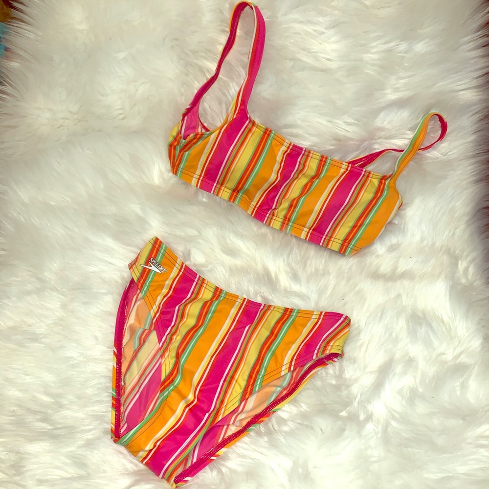 Vintage & Retro Speedo Bikini - Colorful Stripes!